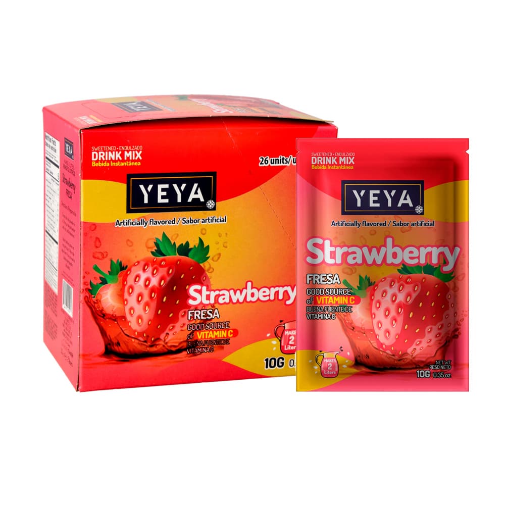 Refresco instantáneo sabor fresa Yeya (26 x 10 g) - Imagen 1