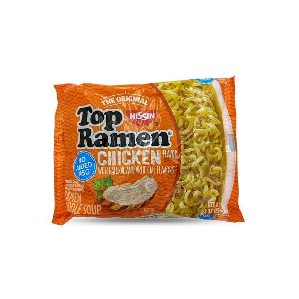 Sopa de fideos con sabor a pollo Top Ramen (85 g / 3 oz) - Imagen 1