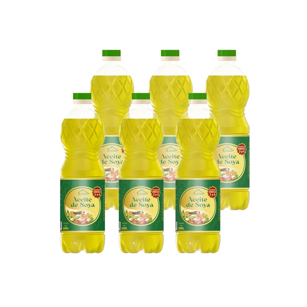 Aceite de soya Kada (6 x 500 ml) - Imagen 1