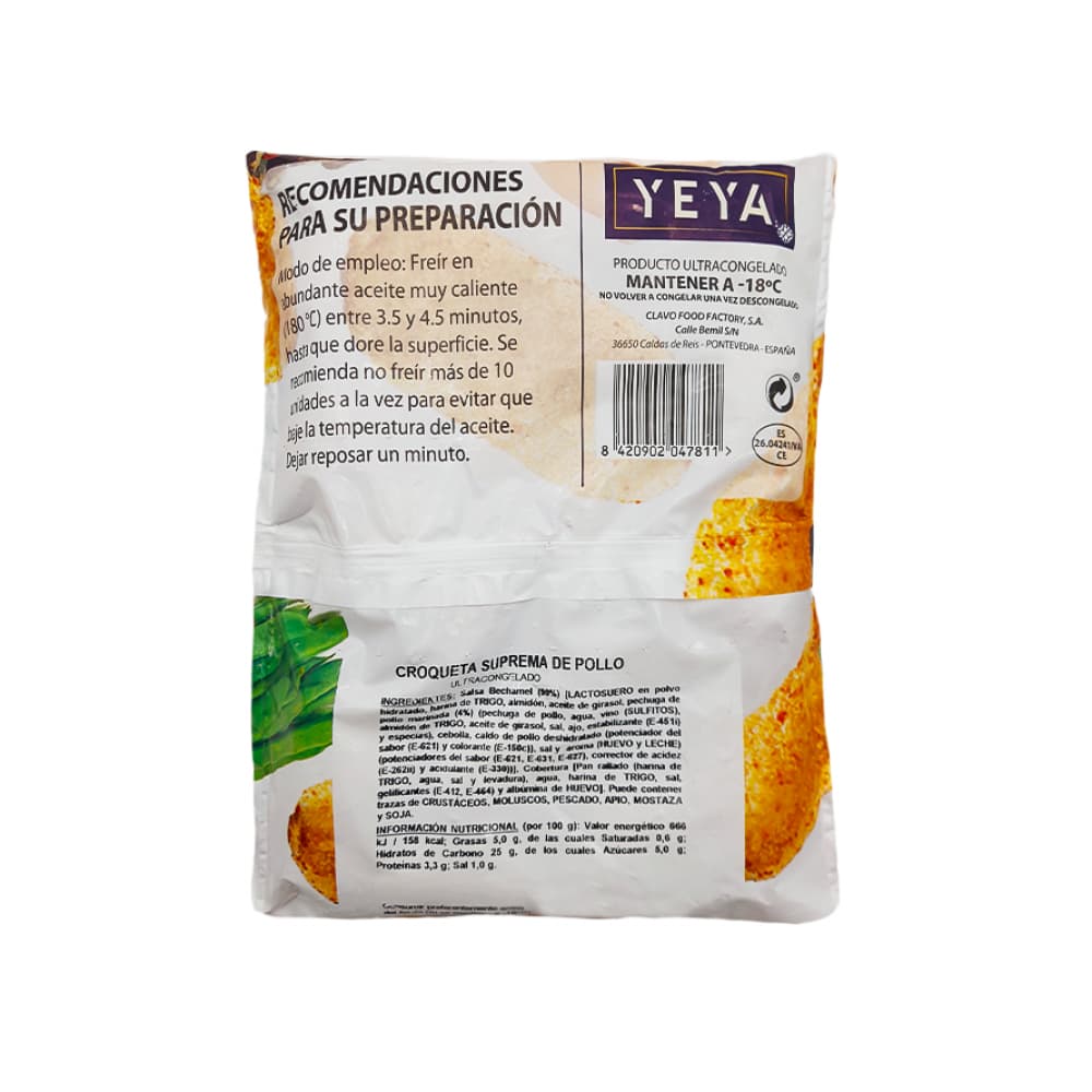 Croquetas supremas de pollo YEYA (500 g / 1.1 lb) - Miniatura 2