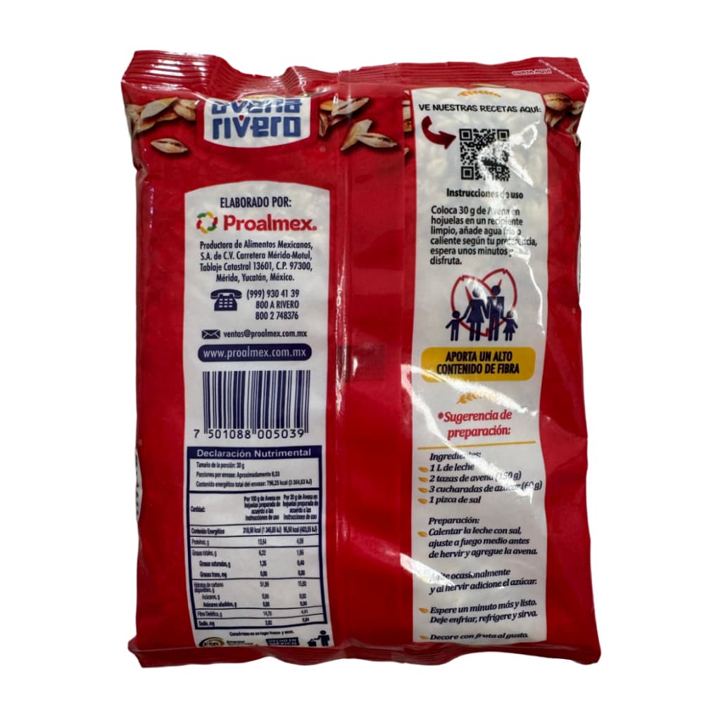 Avena en hojuelas Rivero (250 g / 8.82 oz) - Miniatura 2