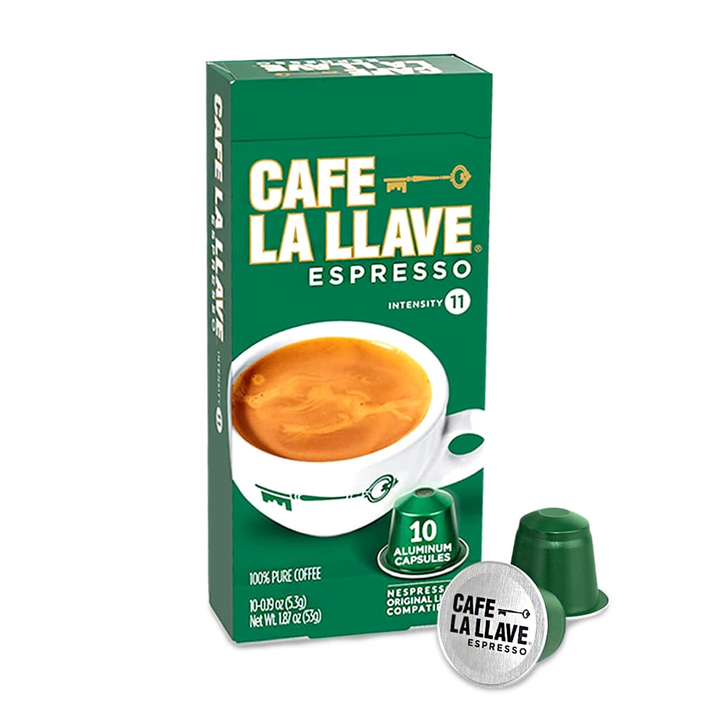 Café espresso en cápsulas, tostado oscuro La Llave (10 x 5.3 g) - Imagen 1