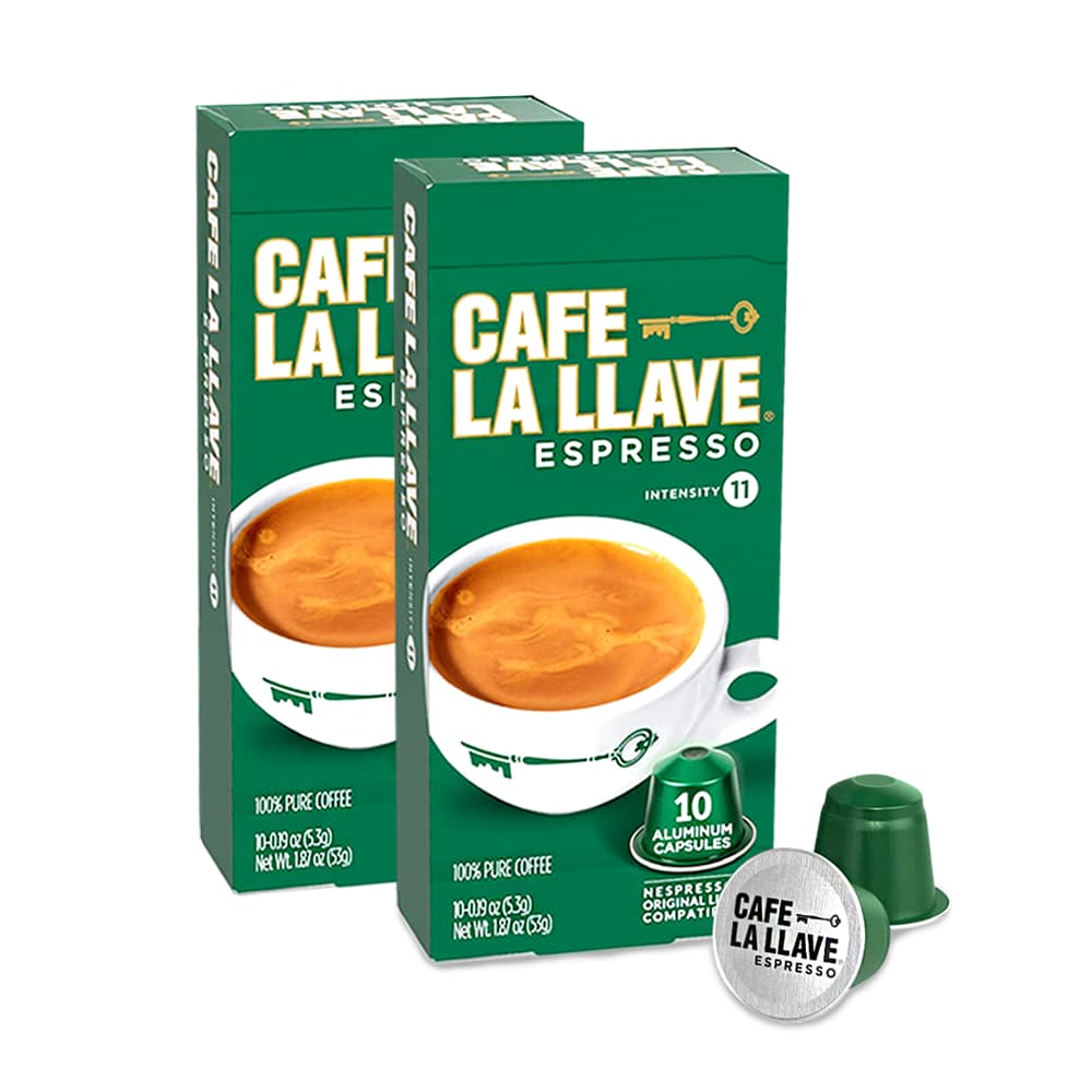 Café cápsulas de expresso tostado oscuro La Llave (2 x 53 g / 1.87 oz) - Imagen 1