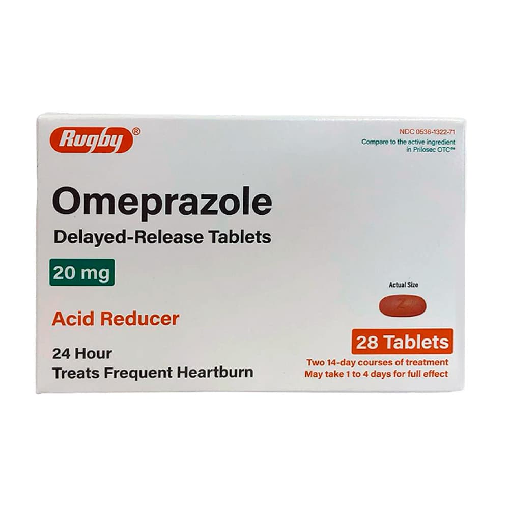 Omeprazol 20 mg Rugby (28 tabletas) - Imagen 1