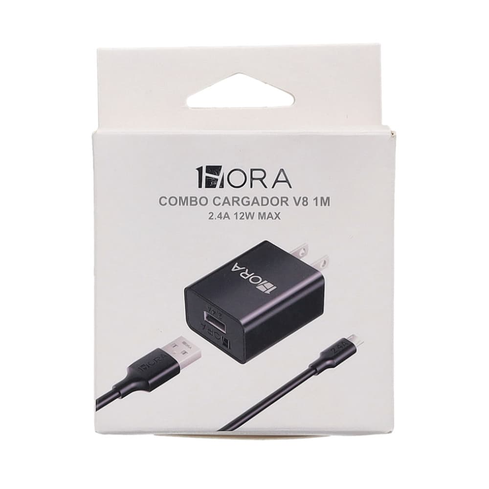 Cargador negro micro 1M 1Hora GAR124 (12 W) - Imagen 1