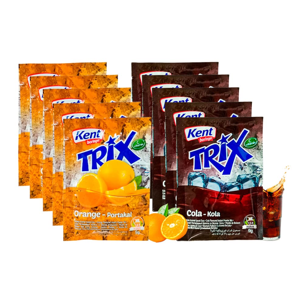 Combo de Refrescos: Refresco en polvo sabor cola Trix + Refresco en polvo sabor naranja Trix - Imagen 1