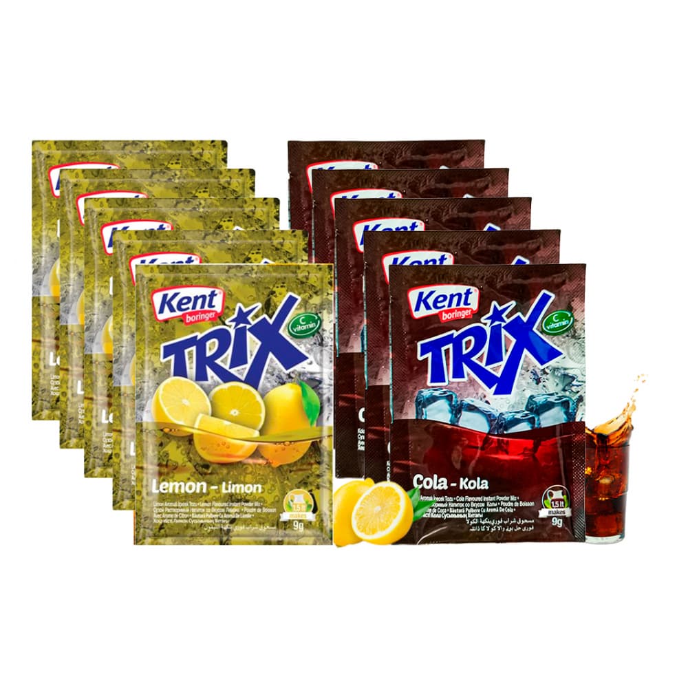 Combo de Refrescos: Refresco en polvo sabor cola Trix + Refresco en polvo sabor limón Trix - Imagen 1