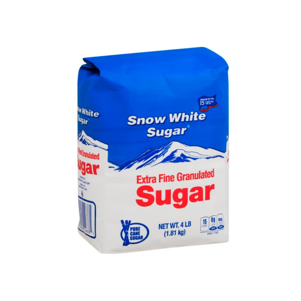 Azúcar blanca granulada extra fina Snow White Sugar (1.81 kg / 4 lb ) - Imagen 1