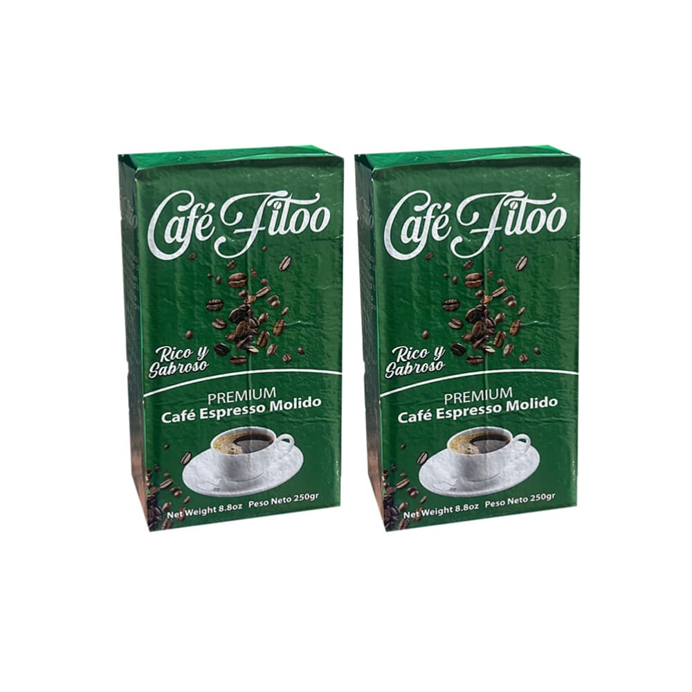 Café espresso molido Fitoo (2 x 250 g / 8.8 oz) - Imagen 1