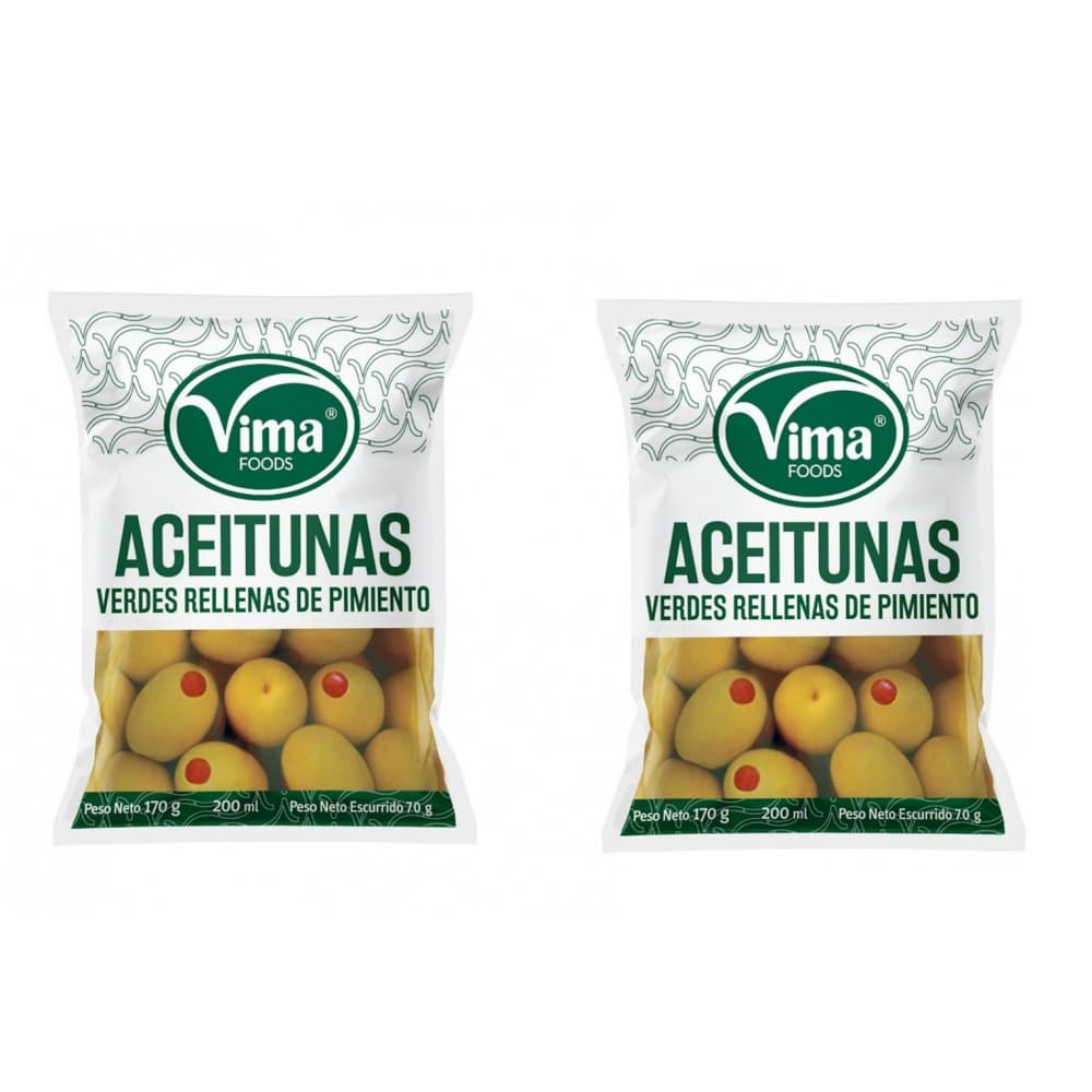Aceitunas rellenas con pimiento (2 x 170 g / 5.99 oz) - Imagen 1