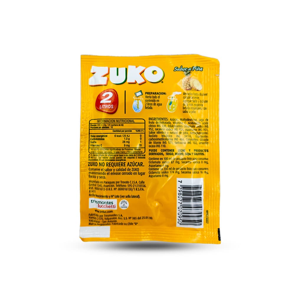 Refresco instantáneo sabor piña Zuko (20 g) - Miniatura 2