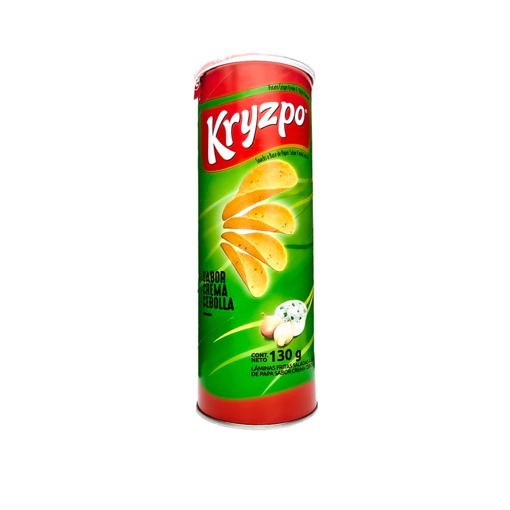 Papas fritas sabor crema cebolla Kryzpo (130 g / 4.58 oz) - Miniatura 2