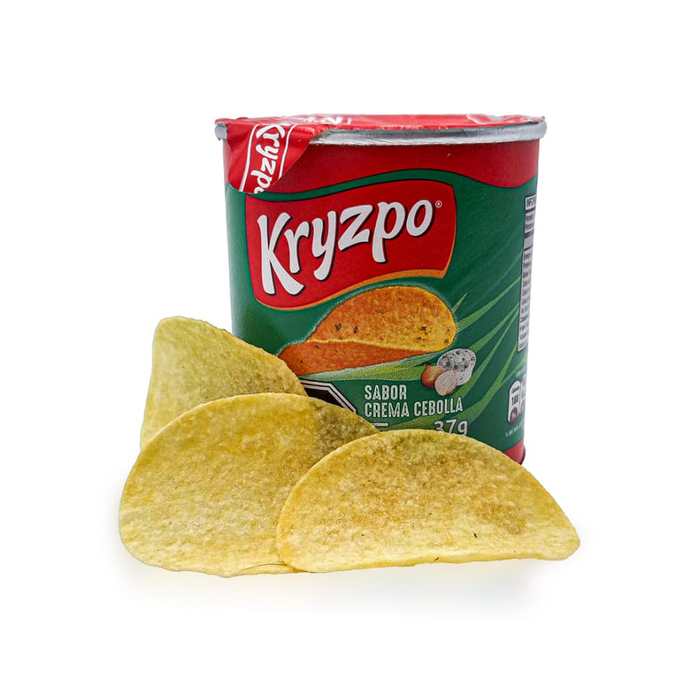 Papas fritas sabor crema cebolla Kryzpo (37 g / 1.3 oz) - Imagen 1