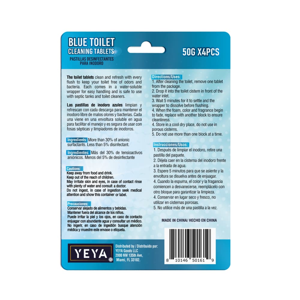 Pastillas desinfectantes para inodoros - lavanda YEYA (4 x 50 g) - Miniatura 2