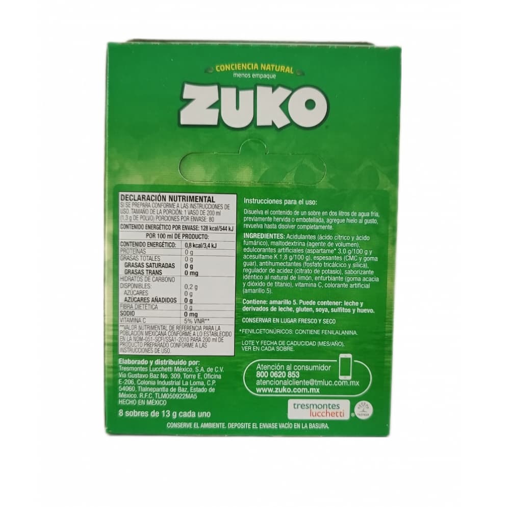 Refresco instantáneo sabor limón Zuko (104 g / 3.67 oz) - Miniatura 3