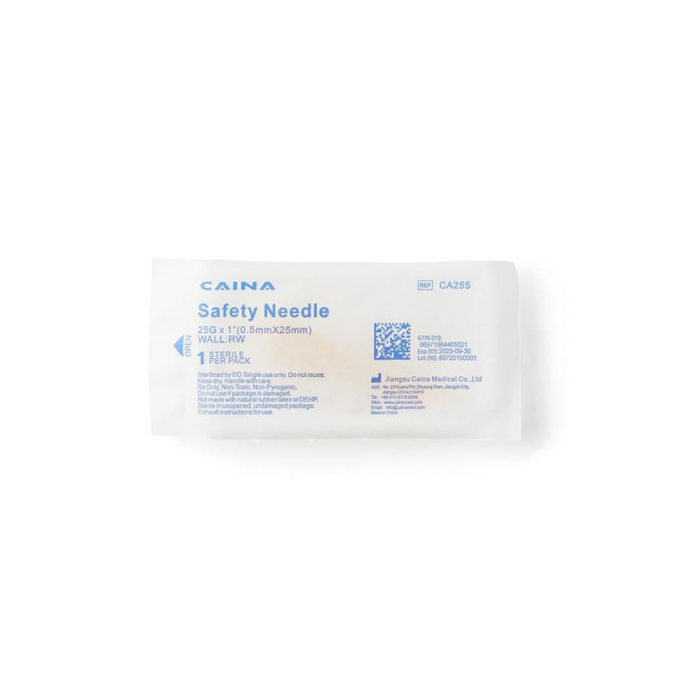 Aguja hipodérmica de seguridad para jeringas Luer-Lock 25G x 1" - Miniatura 2