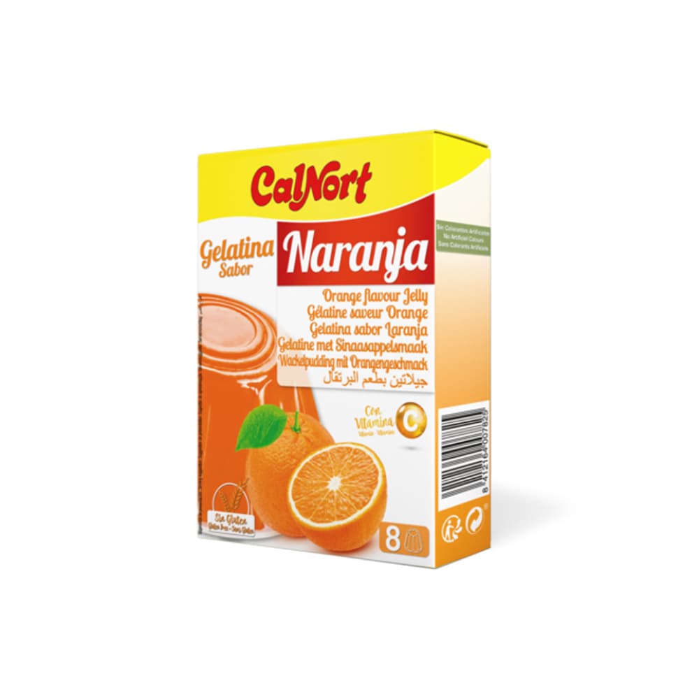 Gelatina sabor naranja Calnort (170 g / 6 oz) - Miniatura 4