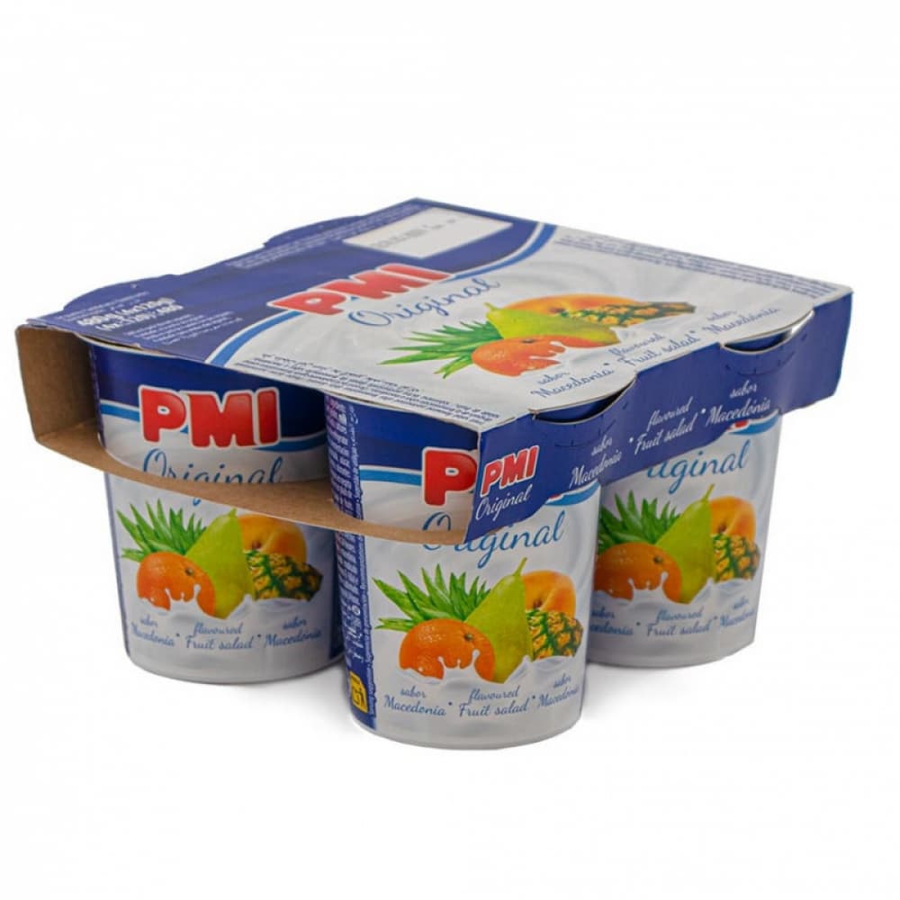 Yogurt sabor macedonia Original PMI (4 x 120 g / 4.23 oz) - Imagen 1
