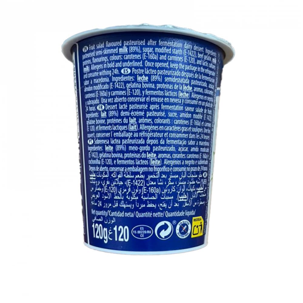 Yogurt sabor macedonia Original PMI (4 x 120 g / 4.23 oz) - Miniatura 3