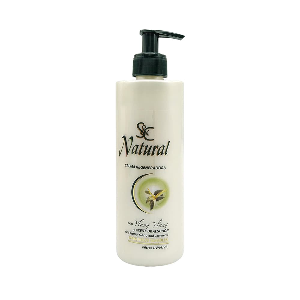 Crema regeneradora con ylang ylang y aceite de algodón Natural S&C (400 ml) - Imagen 1