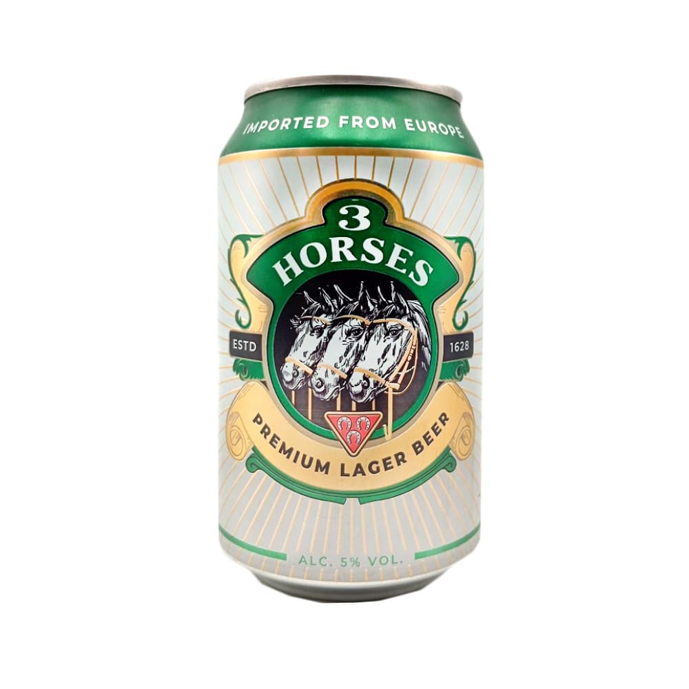 Cerveza 3 Horses (330 ml / 11.64 fl oz) - Imagen 1
