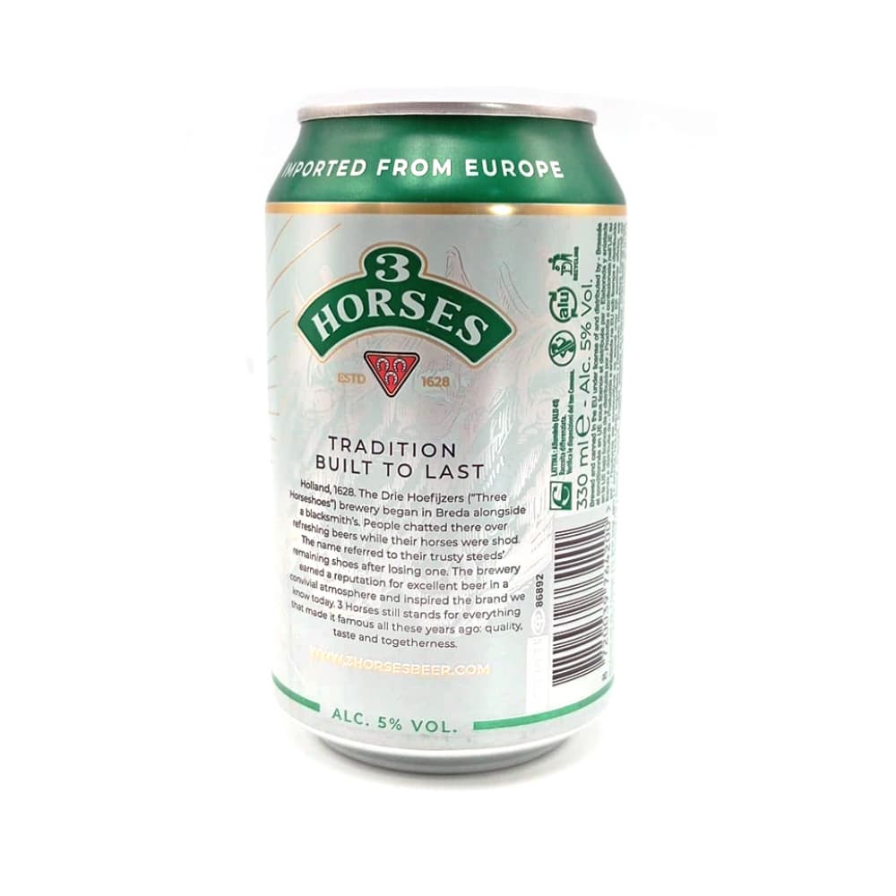 Cerveza 3 Horses (330 ml / 11.64 fl oz) - Miniatura 2