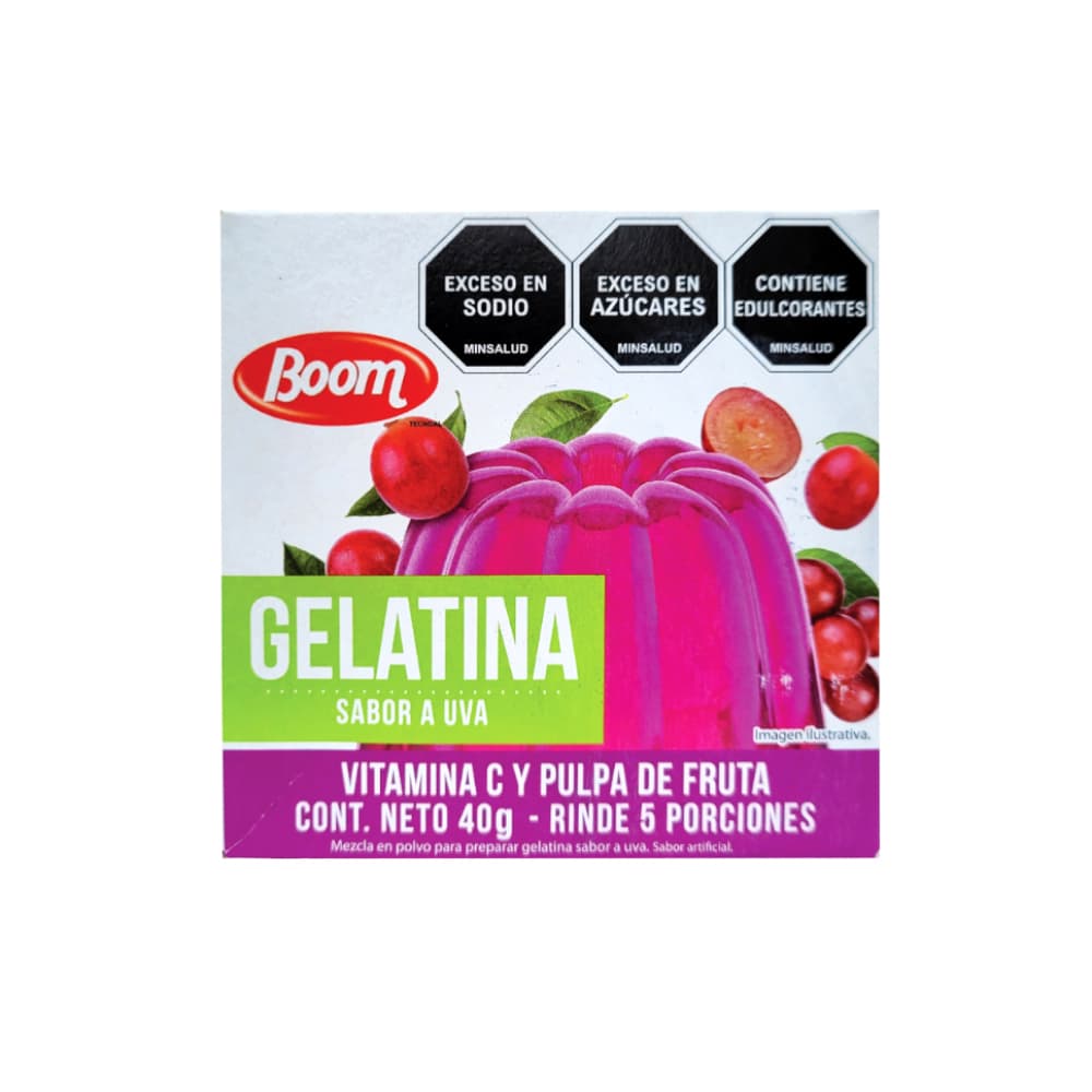 Gelatina sabor uva Boom (40 g / 1.41 oz) - Miniatura 1