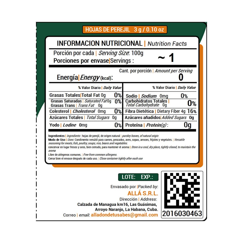 Hojas de perejil Allá (3 g) - Miniatura 4