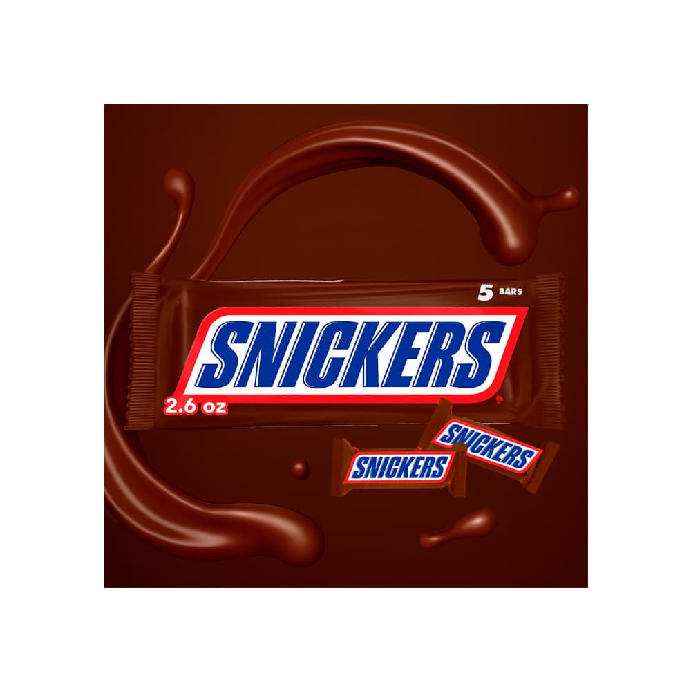 Barras de chocolate relleno de cacahuetes y caramelo Snickers (5 x 14.6 g / 0.52 oz) - Miniatura 4