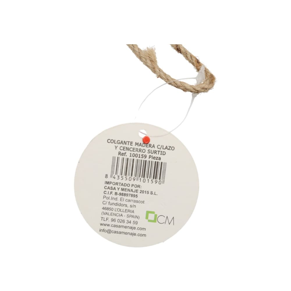 Colgante de madera árbol de navidad con lazo Casa y Menaje - Miniatura 3
