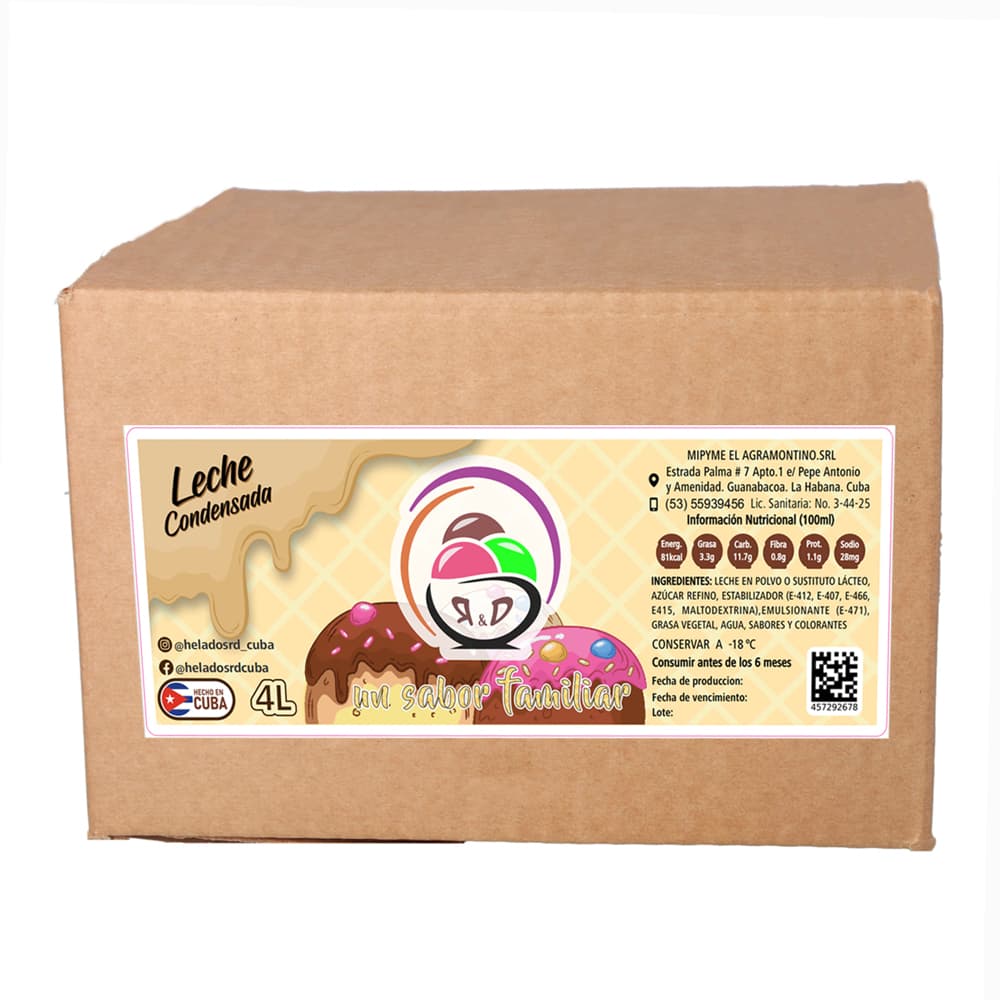 Helado sabor leche condensada R&D (4 L) - Imagen 1