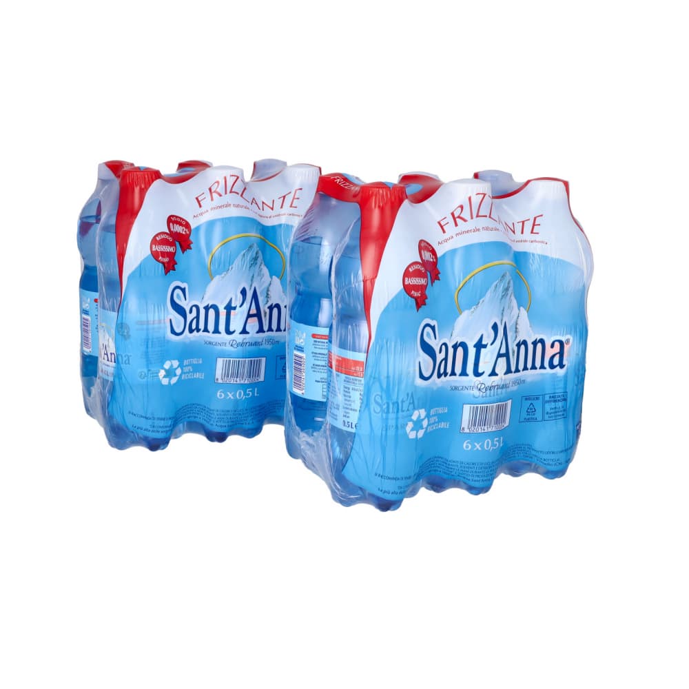 Agua mineral natural con gas Sant'Anna ( 12 x 500 ml) - Miniatura 2