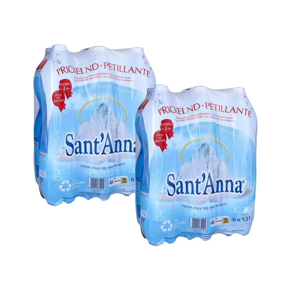 Agua mineral natural con gas Sant'Anna ( 12 x 1500 ml) - Miniatura 2