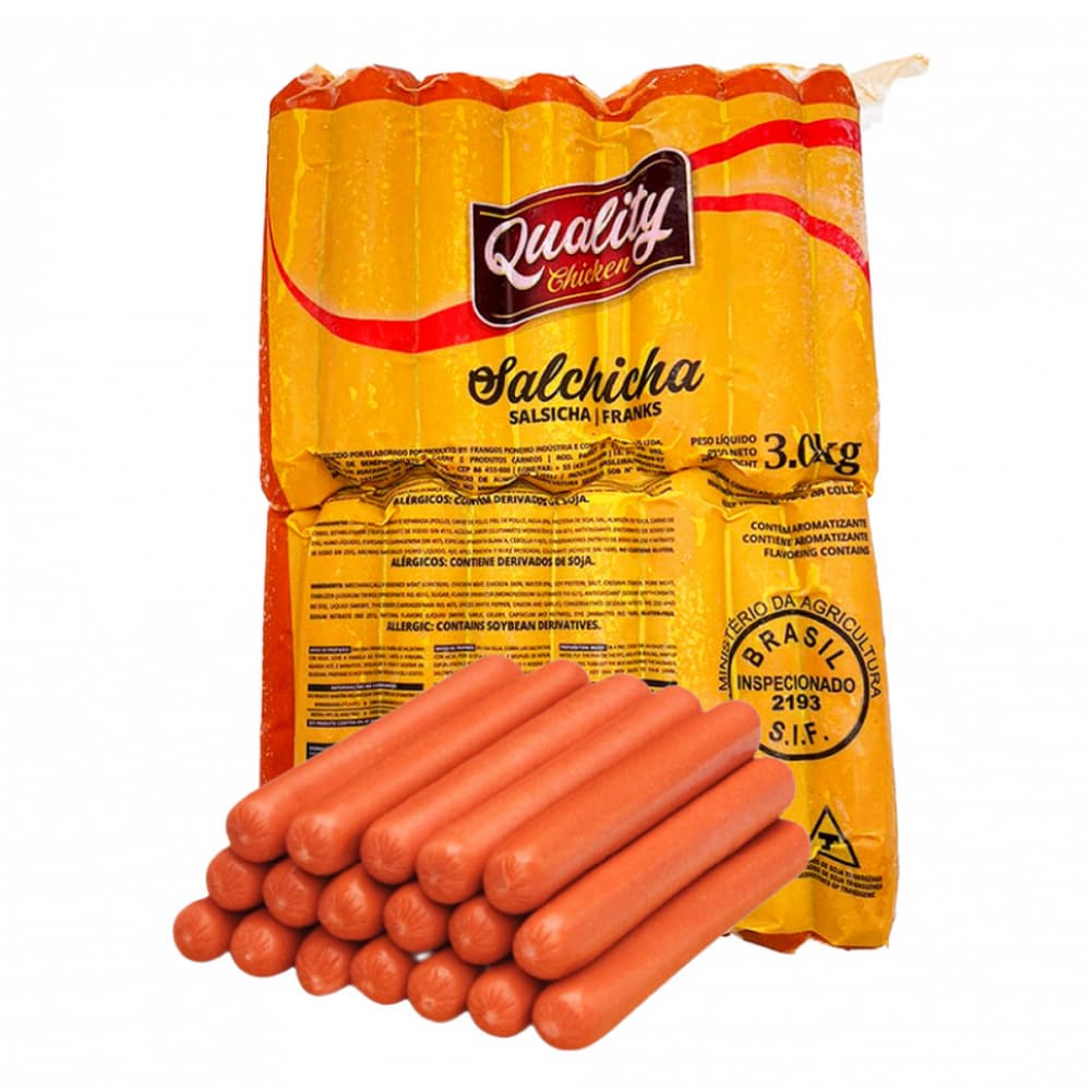 Salchichas de pollo Quality Chicken (3 kg / 6.61 lb) - Imagen 1