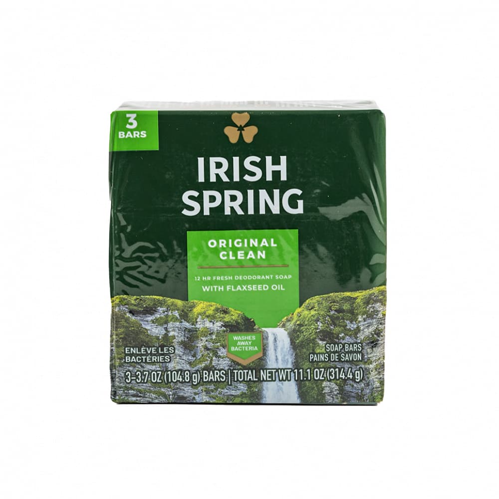 Jabón desodorante en barra original Irish Spring (3 x 104.8 g / 3.7 oz) - Imagen 1