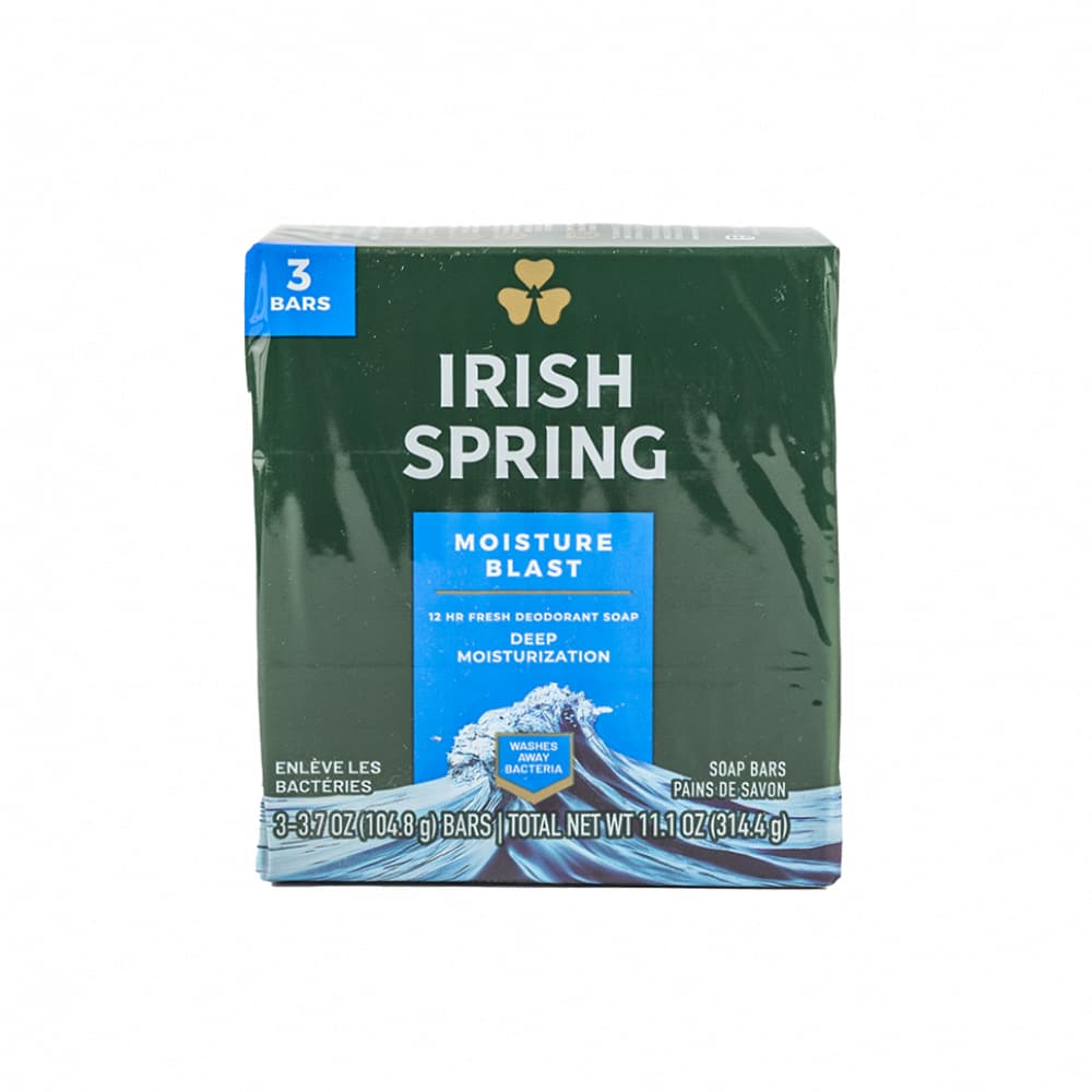 Jabón desodorante en barra ráfaga de humedad Irish Spring (3 x 104.8 g / 3.7 oz) - Imagen 1