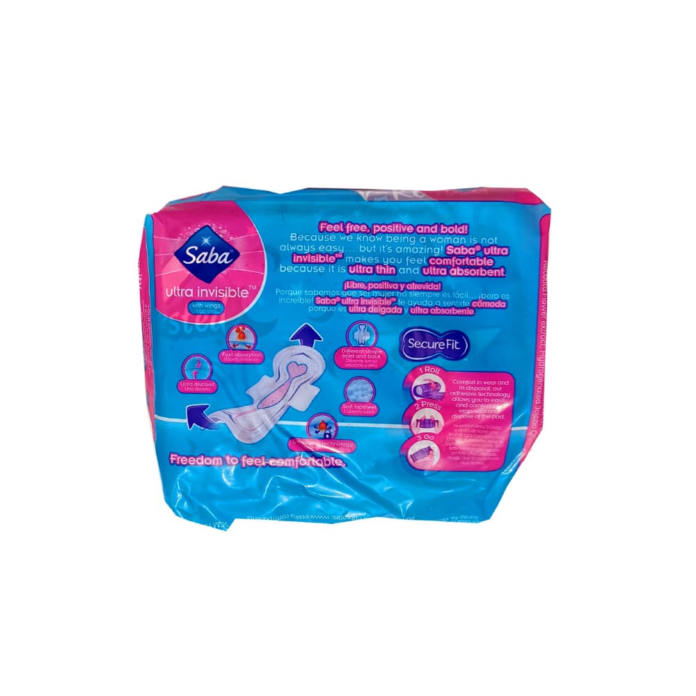 Almohadillas sanitarias flujo súper abundante Saba (6 U) - Miniatura 2