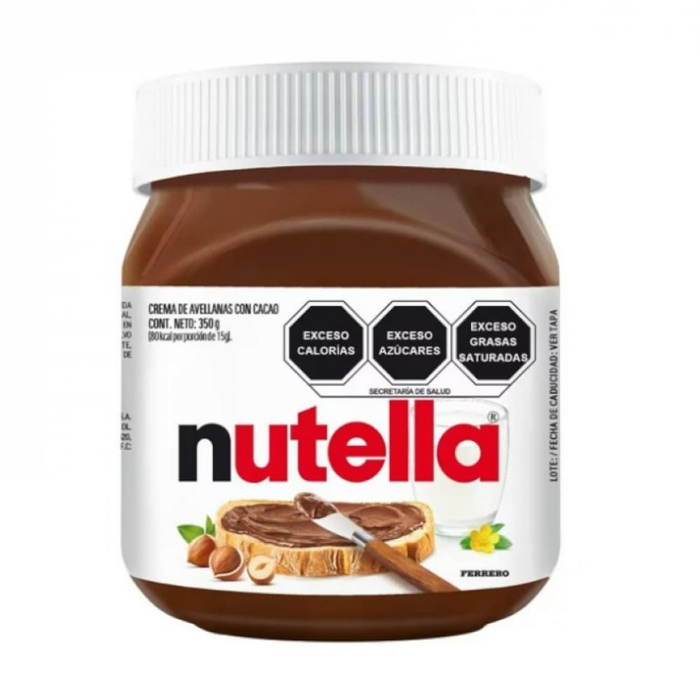 Crema de avellanas con cacao Nutella Ferrero (350 g / 12.3 oz) - Imagen 1