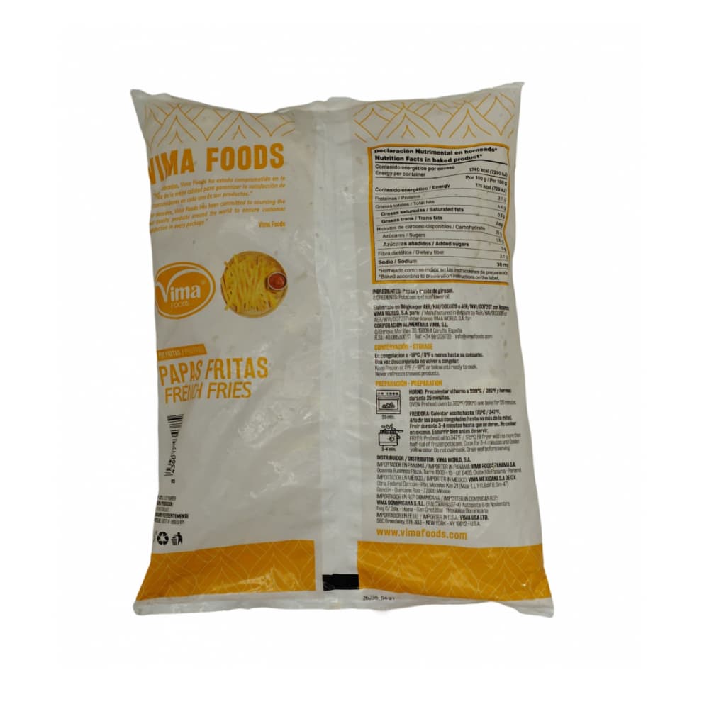 Papas prefritas Vima Foods (1 kg / 2.2 lb) - Miniatura 2
