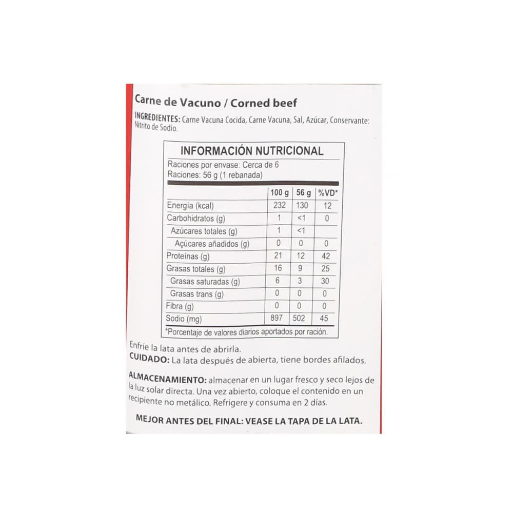 Carne de vacuno en conserva - tipo carne rusa - Pampeano (340 g / 11.99 oz) - Miniatura 4