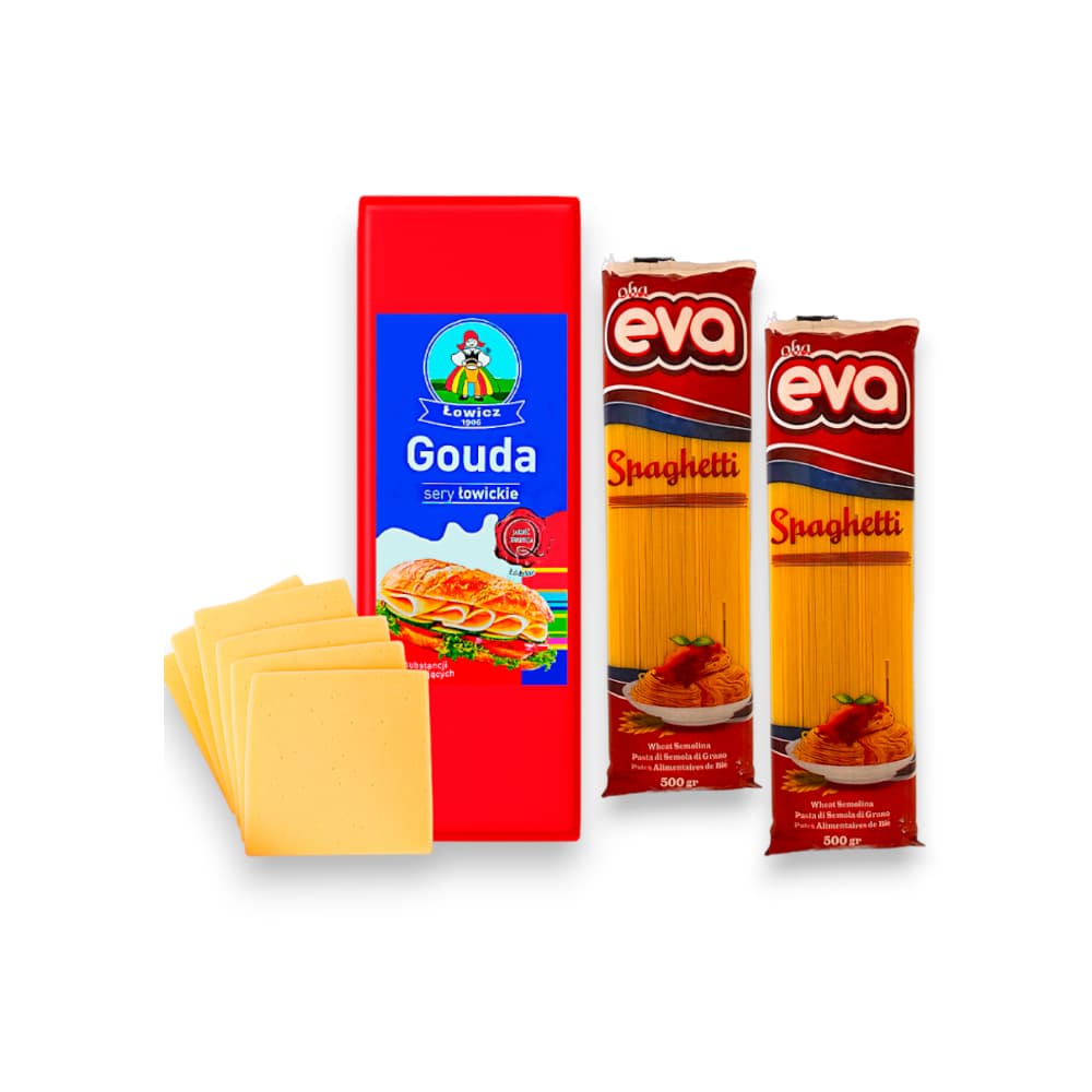 Espaguetis + Queso Gouda - Imagen 1