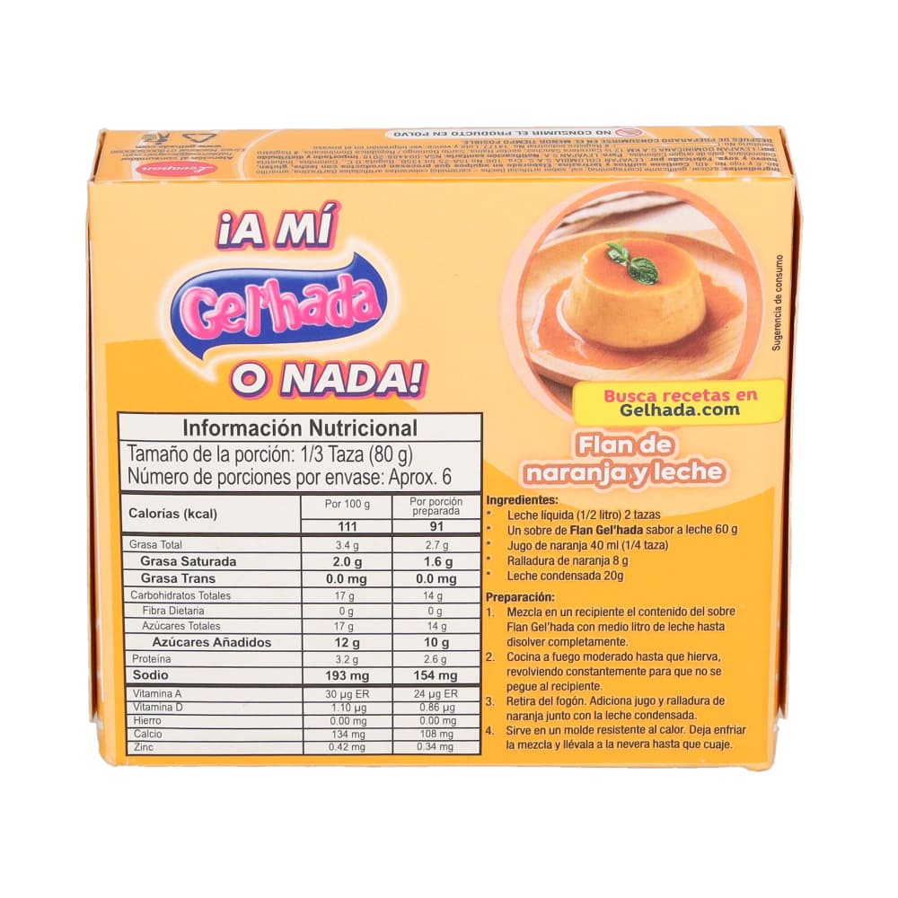 Flan sabor a leche Gel´hada (60 g / 2.12 oz) - Miniatura 4