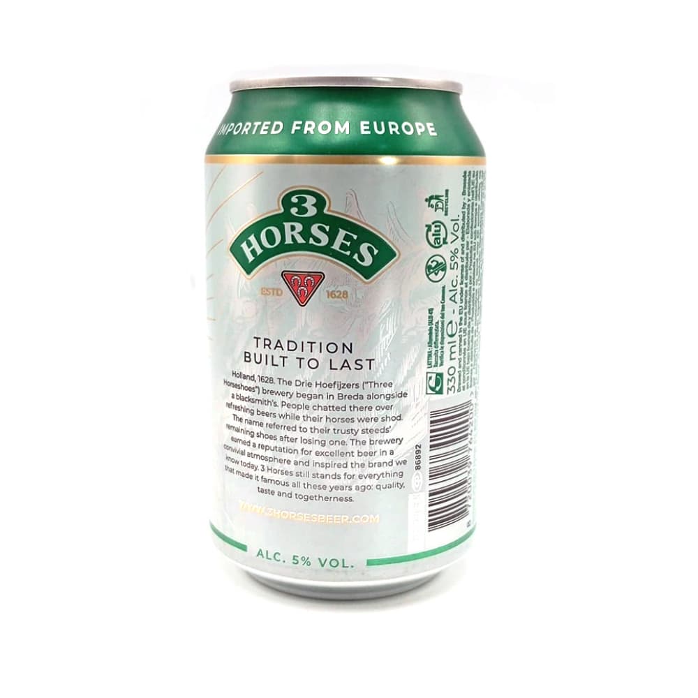 Cerveza 3 Horses (24 x 330 ml) - Miniatura 2