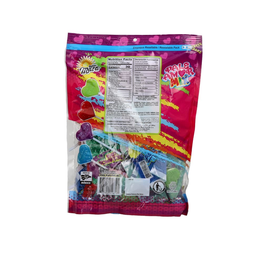 Paletas de caramelos sabores mixtos Paleamor (320 g / 11.28 oz) - Miniatura 2