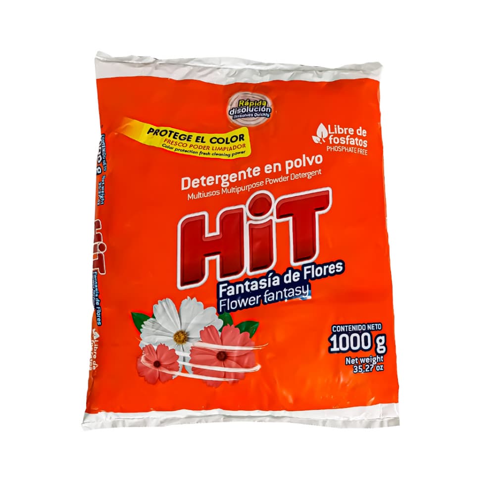 Detergente en polvo fantasía de flores Hit (35.27 oz / 1000 g) - Imagen 1