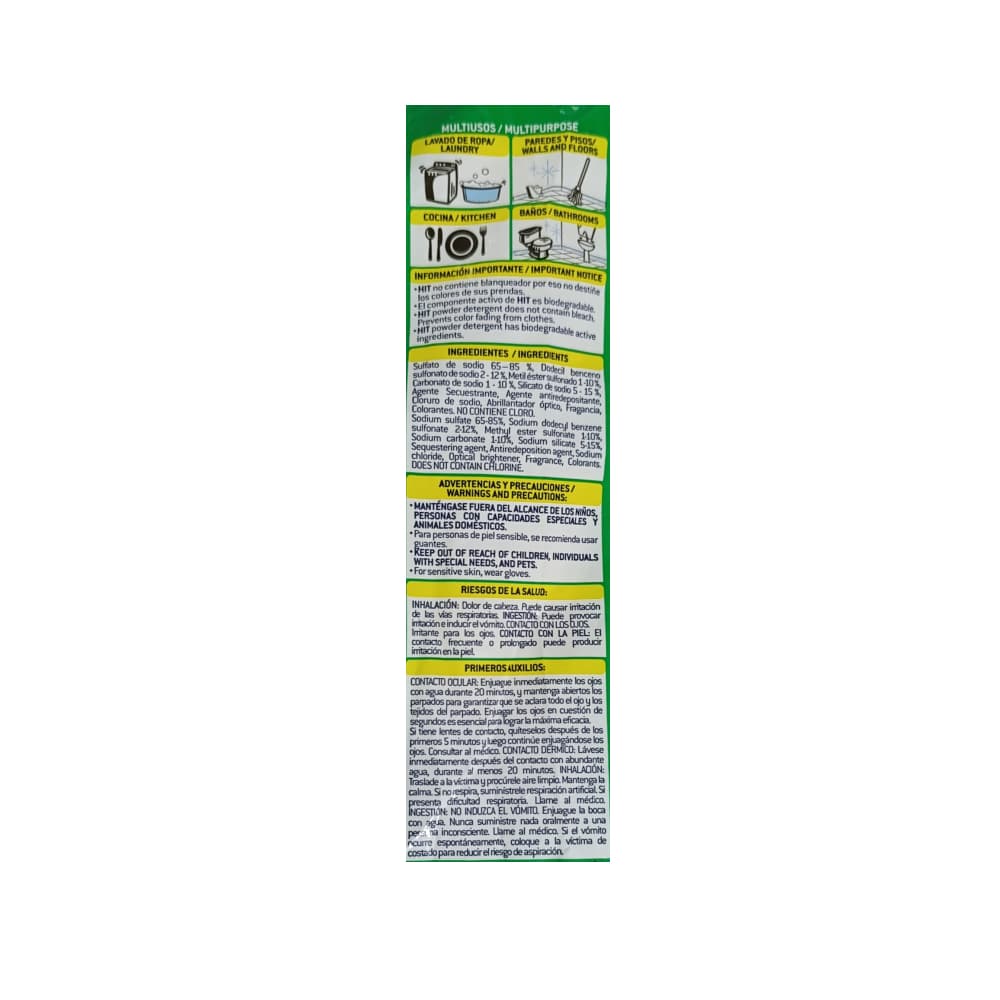 Detergente en polvo multiusos aroma mix cítricos Hit (3 x 1 kg / 2.2 lb) - Miniatura 2
