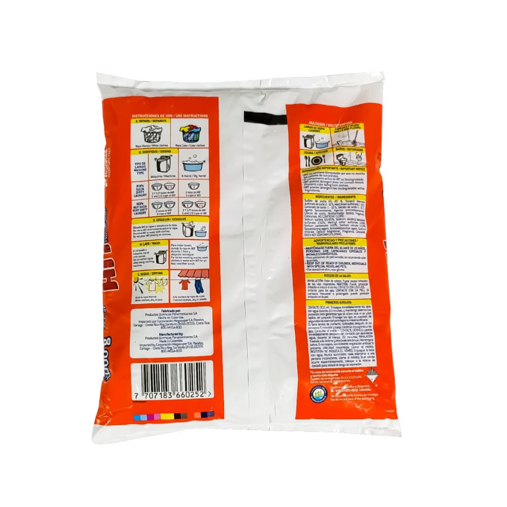 Detergente en polvo multiusos aroma fantasía de flores Hit (3 x 1 kg / 2.2 lb) - Miniatura 3