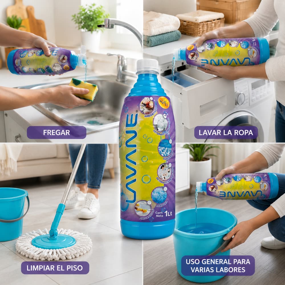 Detergente líquido multiuso Lavane (1 L) - Miniatura 4