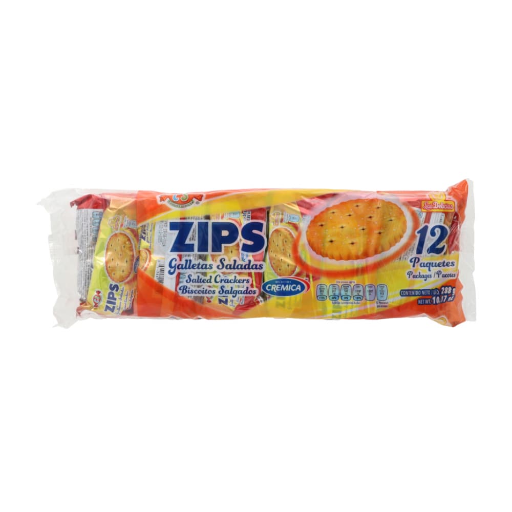 Galletas saladas Zips Cremica (288 g / 10.17 oz) - Imagen 1
