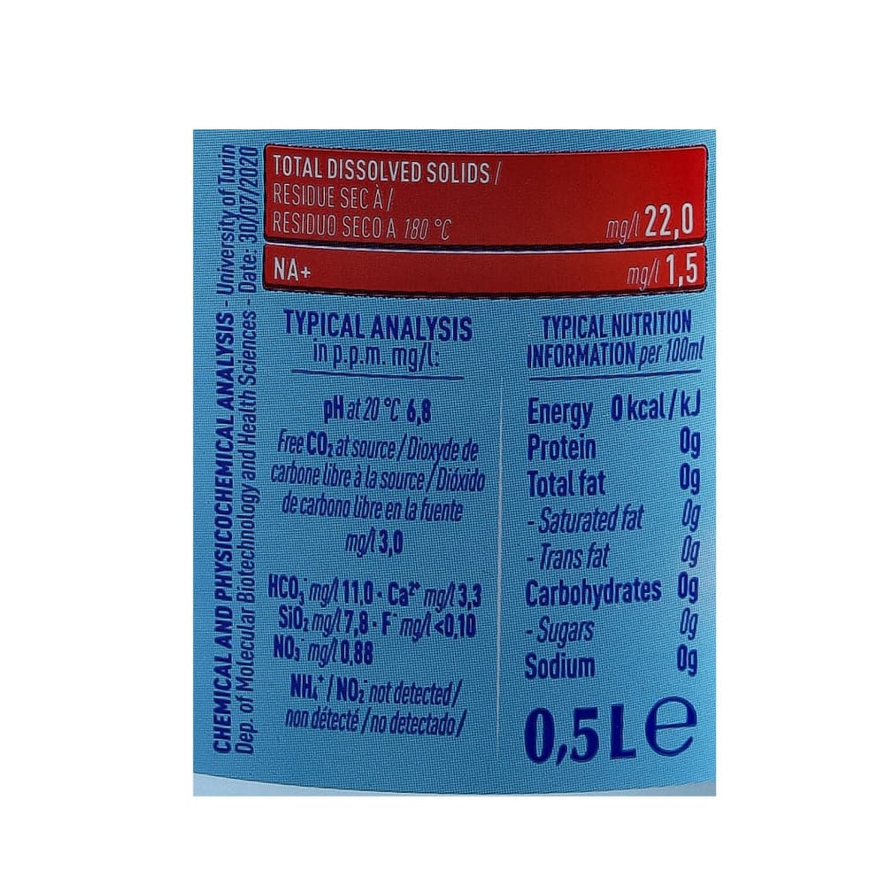 Agua mineral natural con gas Sant'Anna (500 ml) - Miniatura 3